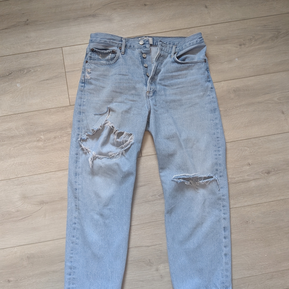 Distressed Light Blue Men's Jeans